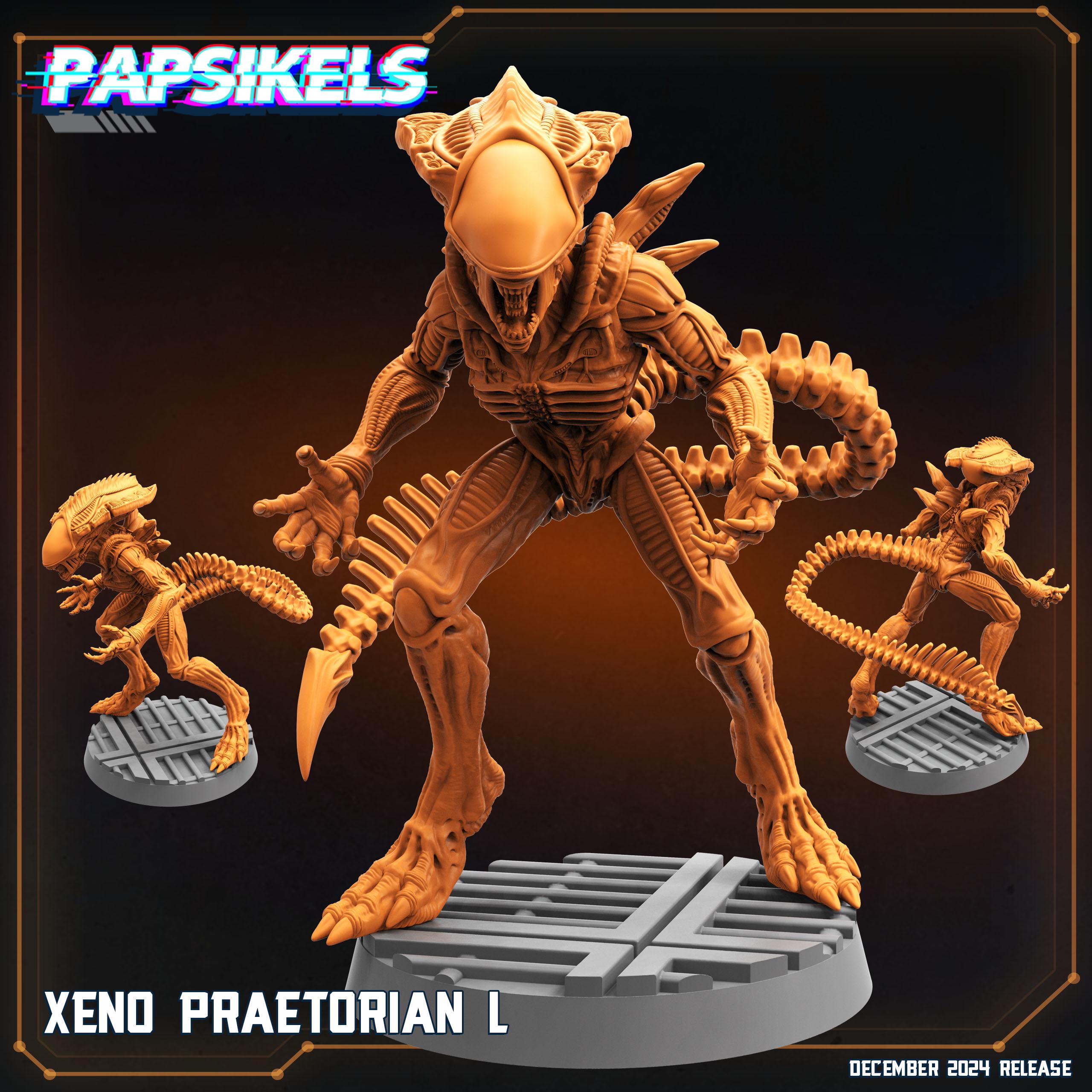 Aliens Vs Humans - Space Dead - Xeno Praetorians - Set 2, Papsikels, 32mm Mini