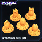 Xenomorph International Egg Miniatures: Set of 5 Papsikels 32mm Models for Alien RPG, Predator & Sci-Fi Gaming