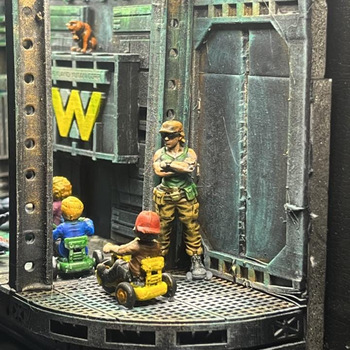 Sci-Fi Colonial Kids 32mm Miniatures for Tabletop RPGs - Alien vs. Human Marines Figures