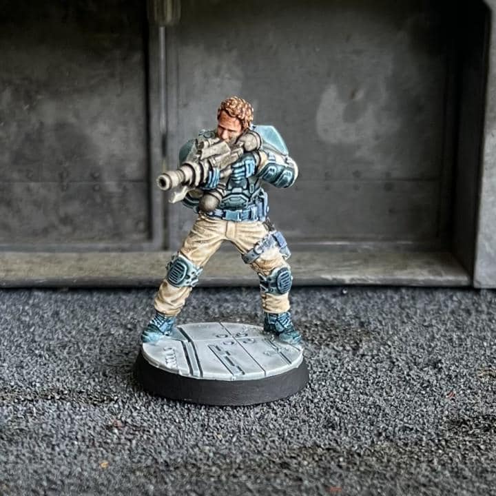 Xenowars Genesis Human Resistance Leader - 32mm Sci-Fi Resin Miniature for Tabletop RPG & Wargaming