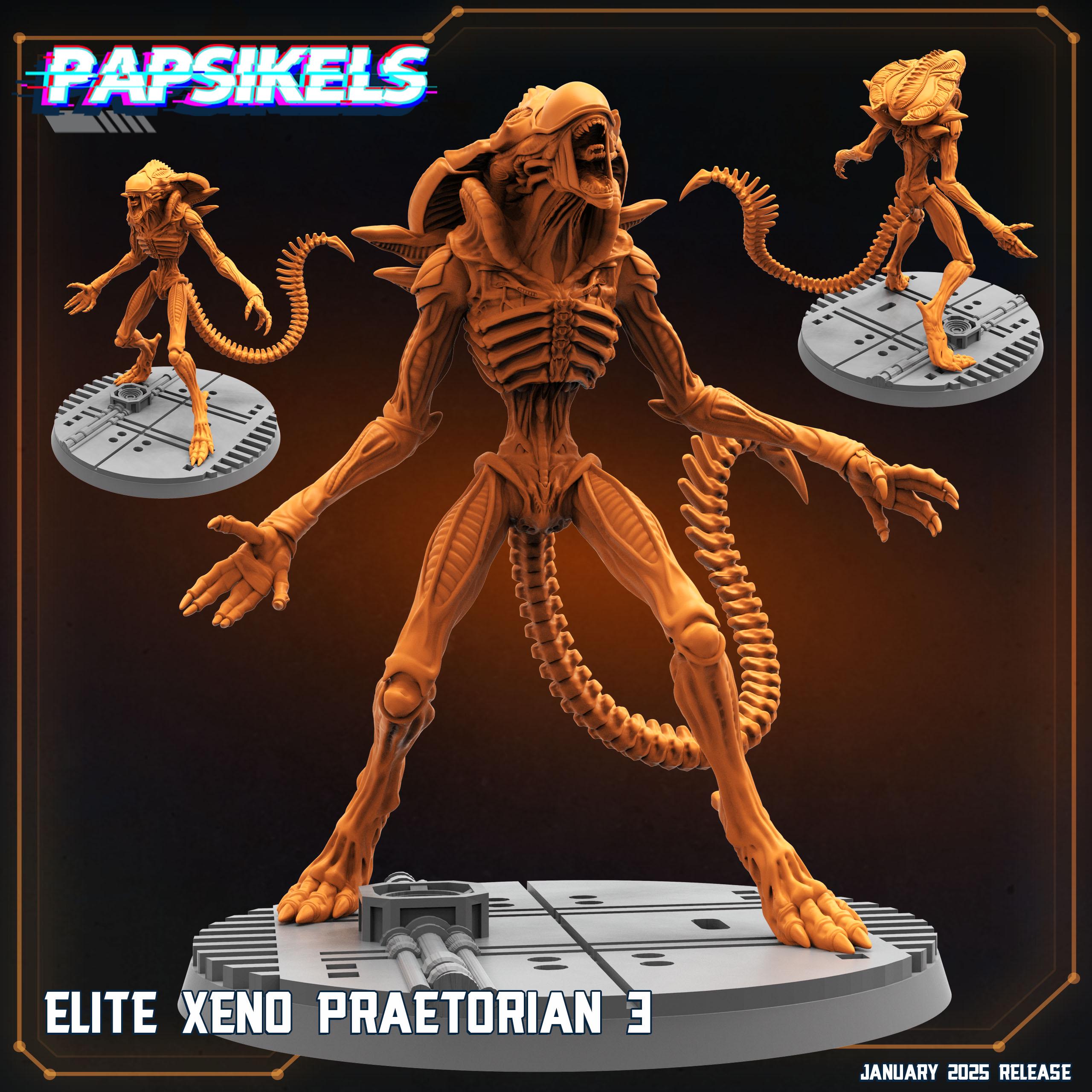 Aliens Vs Humans - Ascension - Xeno Elite Praetorians - Set 1, Papsikels, 32mm Mini