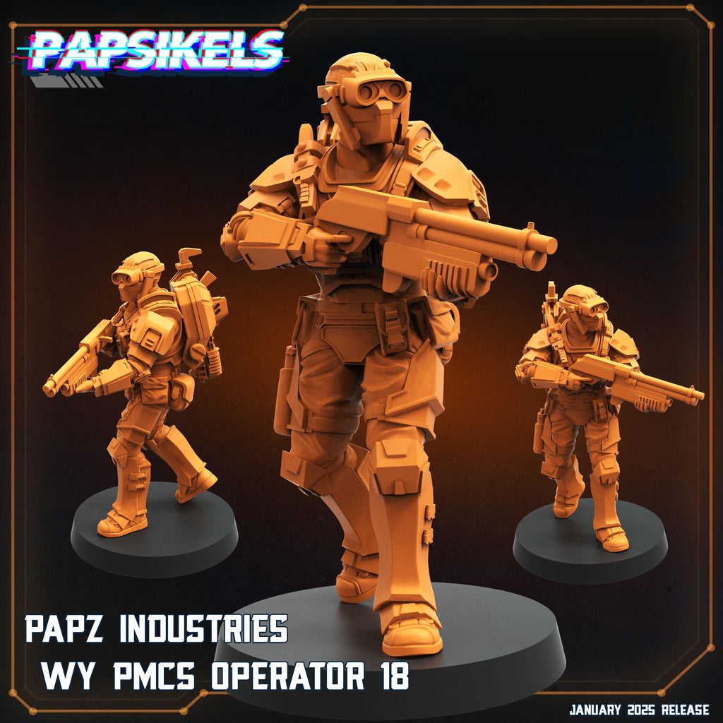 Aliens Vs Humans Ascension, Papz Industries WY PMCS Operators Set 2, Papsikels, 32mm Mini