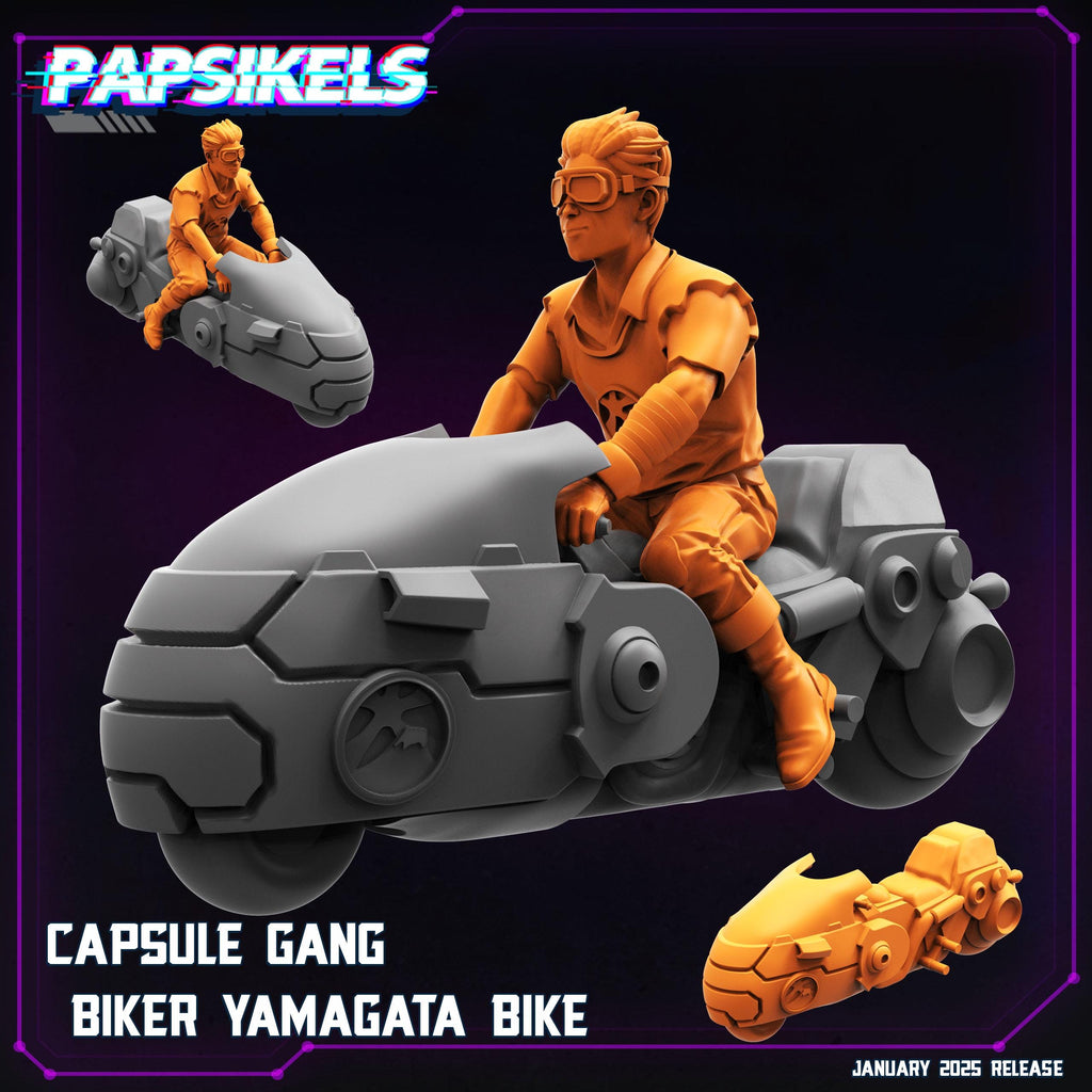 Cyberpunk, Capsule Gang Bikers, Papsikels, 32mm Mini