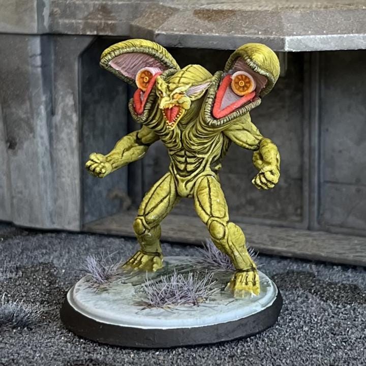 Cyberpunk Velamore (Guyver) 32mm Miniature - Papsinoid RPG Figurine for Tabletop Gaming