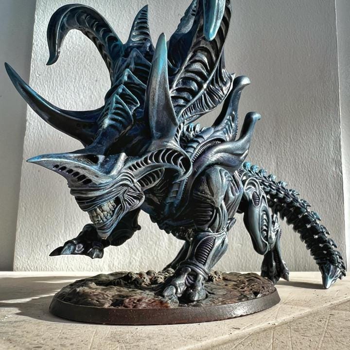 Xenowars  Xeno Triceratops Resin Miniature - Papsikels Alien-Inspired Dinosaur for TTRPG Tabletop Gaming