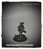 Aliens vs Humans: Female Colonist Marine Pvt Trish Ravengold 32mm Miniature for Sci-Fi Tabletop Gaming