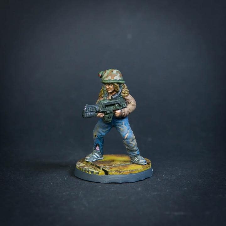 Silent Prodigy: 32mm Human Space Survivor Mini for Alien vs Earthling Tabletop RPG by Papsikels