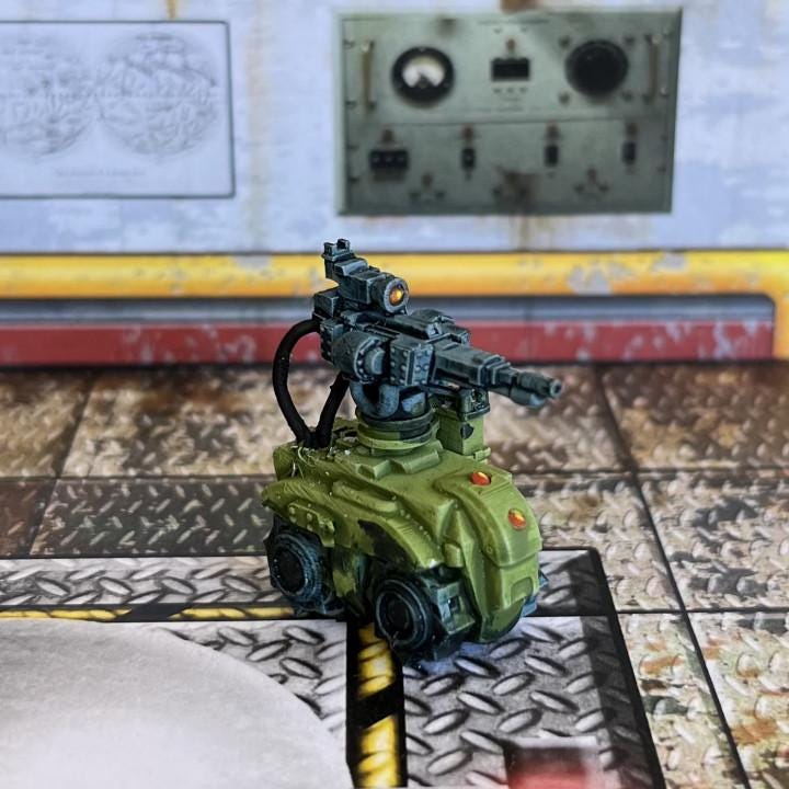 XenoWars Genesis Daloy 9 Sentry Drone - 32mm Sci-Fi Resin Miniature for Tabletop RPG by Papsikels