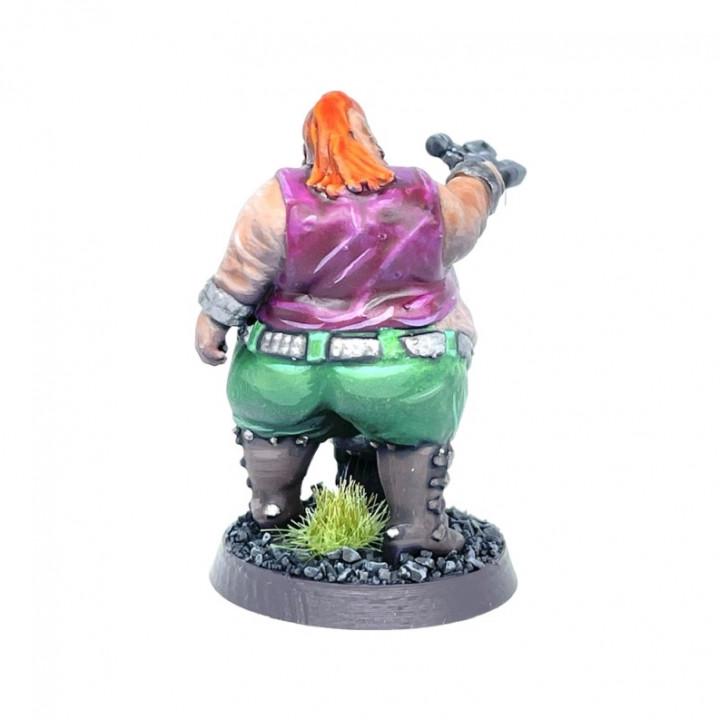 Cyberpunk Batchoy Gang Member Sam Milky - 32mm Papsikels RPG Miniature for Tabletop Gaming