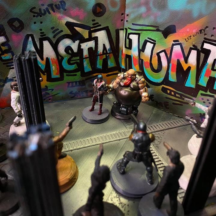 Cyberpunk Batchoy Gang Miniature: Psychotic Zandro Ber Dila 32mm RPG Figure by Papsikels