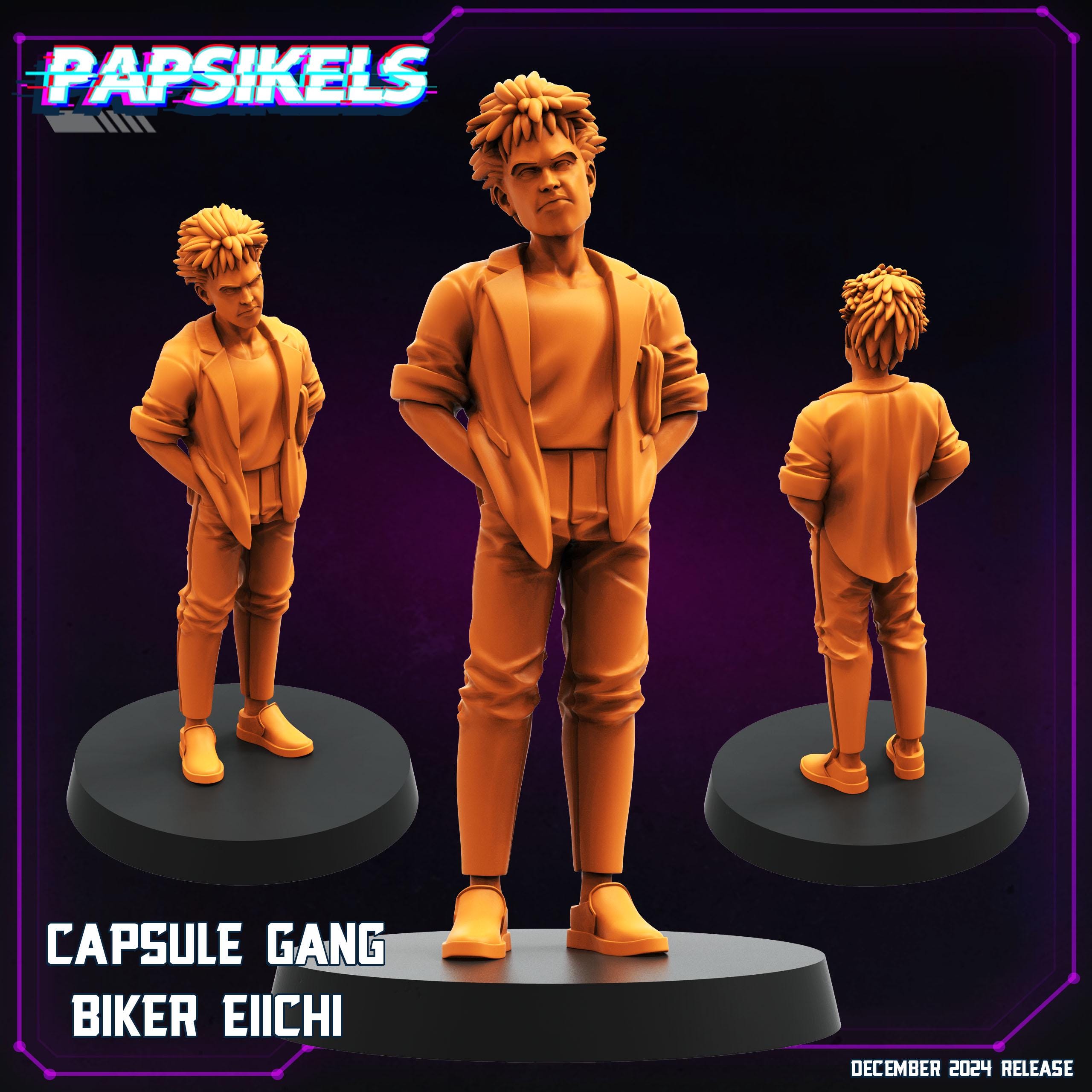 Cyberpunk, Capsule Gang Bikers, Papsikels, 32mm Mini