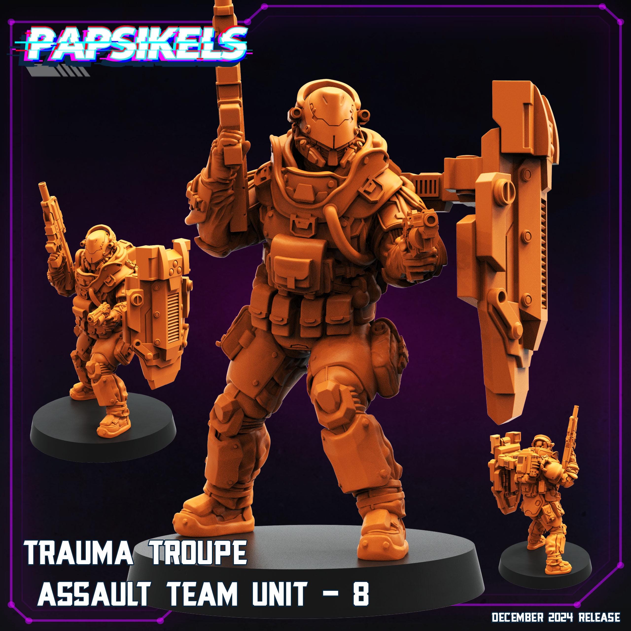 Cyberpunk, Trauma Troupe Assault Team Units, Papsikels, 32mm Mini