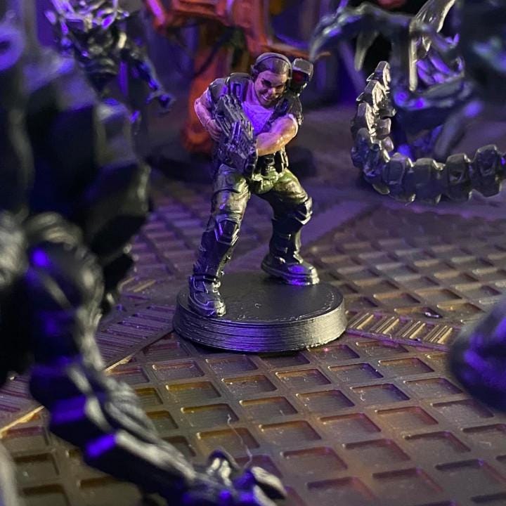 Alien vs Human Conflict: Colonial Marine Hero Yoshua Wojnarwsky 32mm Miniature by Papsikels