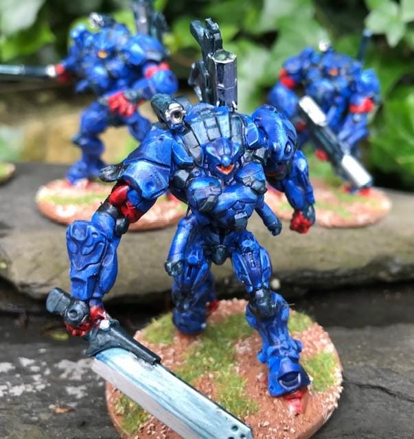 Cyberpunk Gaskar Organic Heavy Trooper Squad Miniatures for Wargaming, RPG, Sci-Fi Tabletop Battles