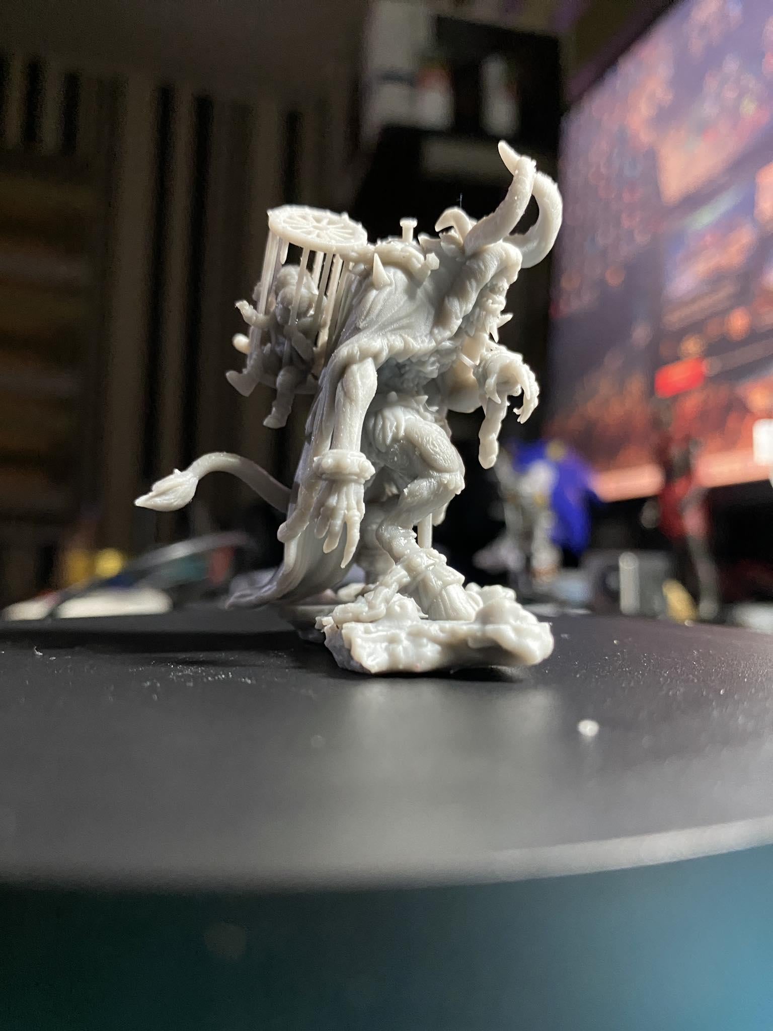 Krampus Miniature Sculpture for Christmas - 32mm Wargaming, RPG, TTRPG, Cyberpunk, Anime Themed