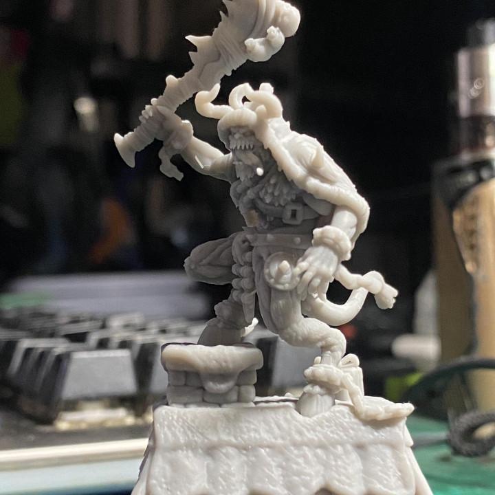 Warrior Krampus Miniature: 12 Days of Christmas Sculpt for Tabletop RPG, Wargaming, 32mm Scale