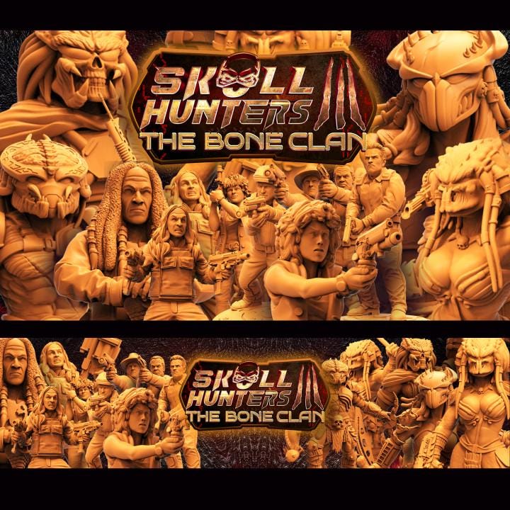 Skull Hunters Junakis Bone Clan Slither - 32mm Resin Fantasy Tabletop Miniature for RPG Gaming