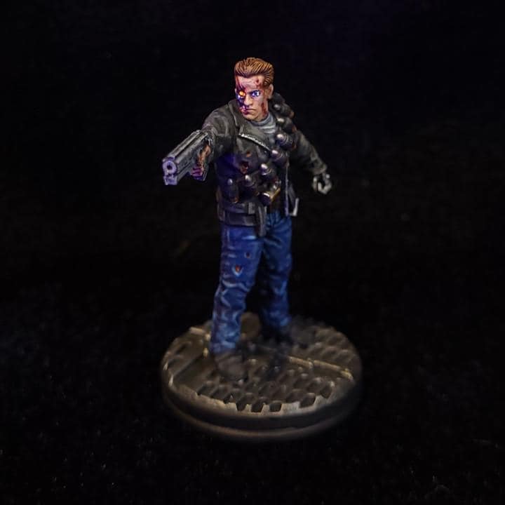 Cyborg Hero E-900 Exterminator Miniature - 32mm Sci-Fi RPG Figurine for Tabletop Gaming