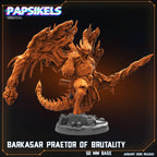 Barkasar Praetor of Brutality | Trench Crusade | Papsikels Fantasy, Resin Miniature - Tabletop miniature - Fantasy Miniature - 32mm