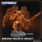 Barkasar Praetor of Brutality | Trench Crusade | Papsikels Fantasy, Resin Miniature - Tabletop miniature - Fantasy Miniature - 32mm