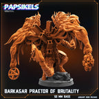 Barkasar Praetor of Brutality | Trench Crusade | Papsikels Fantasy, Resin Miniature - Tabletop miniature - Fantasy Miniature - 32mm