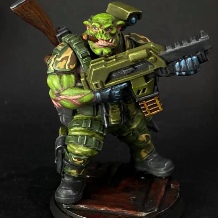 Colonial Captain Rene Rekestas Miniature - 32mm UGOK Officer for Wargaming, RPG, and Tabletop Games