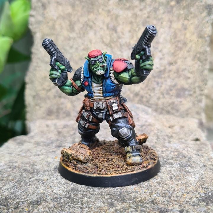 Ugok Rebel Sergio Duo Miniature: Sculpted 32mm Figure for Cyberpunk Wargaming, RPG, and TTRPG