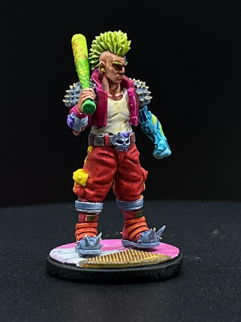 Cyberpunk Batang City Jail Gang 32mm Miniature - Gardo Verchola Street Punk for RPG and Tabletop Gaming