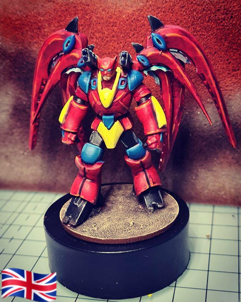 Cyberpunk Mecha Grim Power Suit 32mm Miniature - Papsikels RPG Figurine for Tabletop Gaming