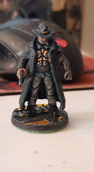 PCPD Cyber Detective Sergeant Bruce Dwayne Resin Miniature - 32mm Tabletop Fantasy Figure