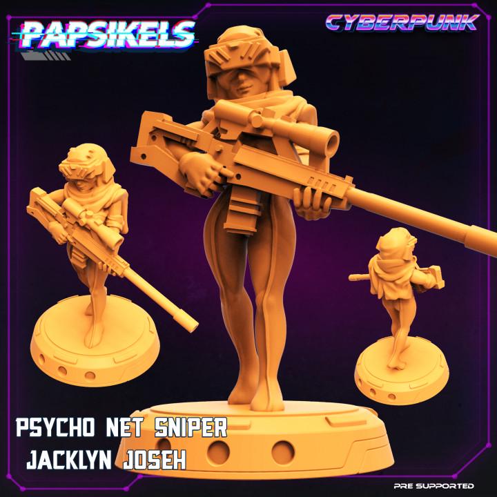 Psycho Net Sniper Jacklyn Joseh: 32mm Resin Fantasy Miniature for Tabletop RPG, Predator-Inspired