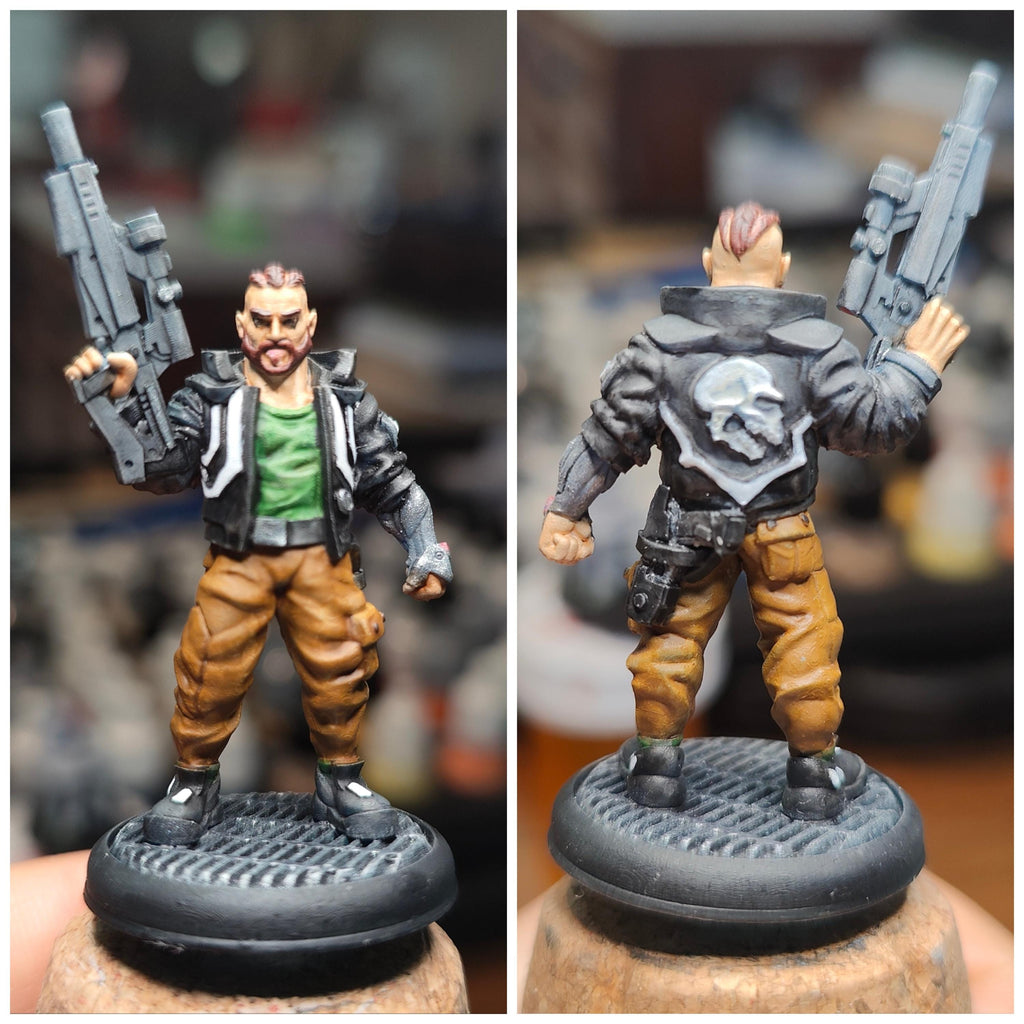 Quadro Kantos Gang: 32mm Resin Fantasy Miniature - Predator-Inspired Tabletop RPG Figurine