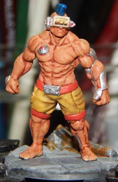 Cyber MMA Fighters Team Batak Resin Miniatures - 32mm Fantasy Tabletop RPG Figures by Papsikels