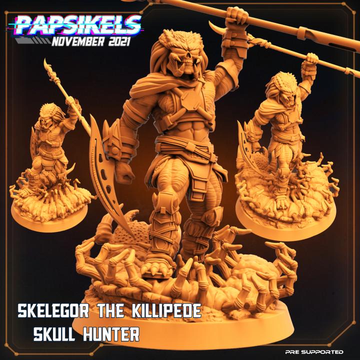 Skelgor the Killipede: Skull Hunter Resin Miniature for Tabletop RPG - 32mm Fantasy Figure