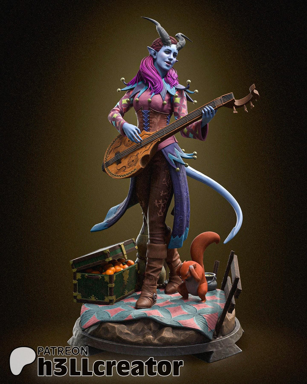 Alfira from Baldur's Gate 3 (fan art) | Full Model or Bust | Miniature scale 1:12 | h3LL Creator | DIY Model Kit