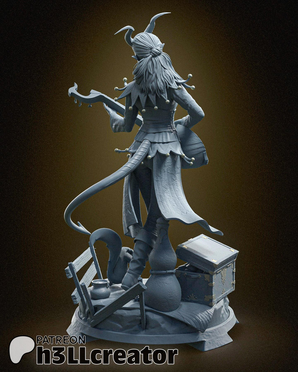 Alfira from Baldur's Gate 3 (fan art) | Full Model or Bust | Miniature scale 1:12 | h3LL Creator | DIY Model Kit