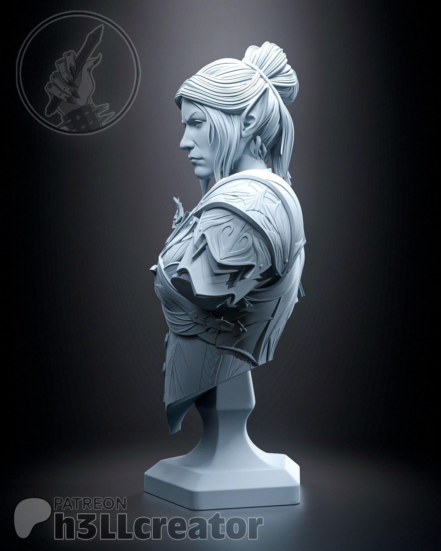 Minthara from Baldur's Gate 3 (fan art) | Full Model or Bust | Miniature scale 1:12 | h3LL Creator | DIY Model Kit