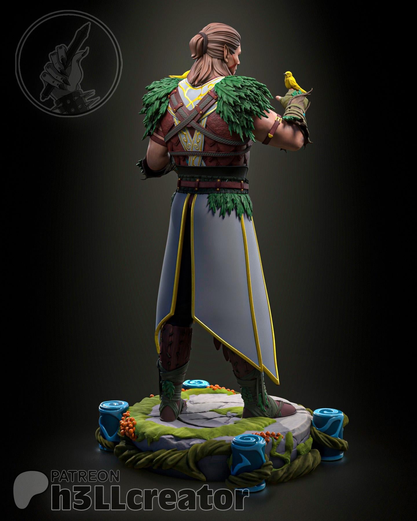 Halsin from Baldur's Gate 3 (fan art) | Full Model or Bust | Miniature scale 1:12 | h3LL Creator | DIY Model Kit