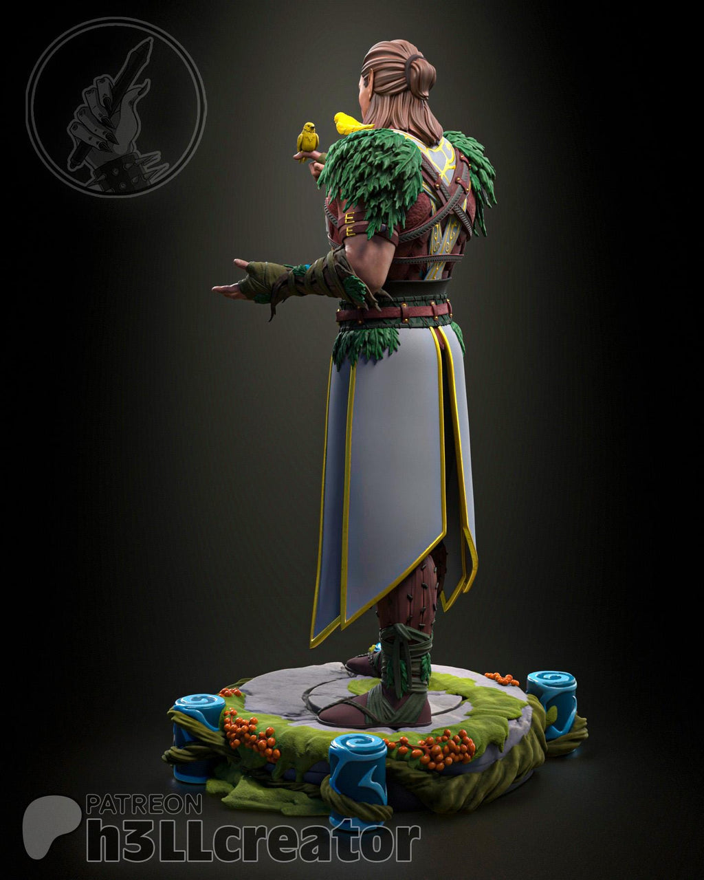 Halsin from Baldur's Gate 3 (fan art) | Full Model or Bust | Miniature scale 1:12 | h3LL Creator | DIY Model Kit