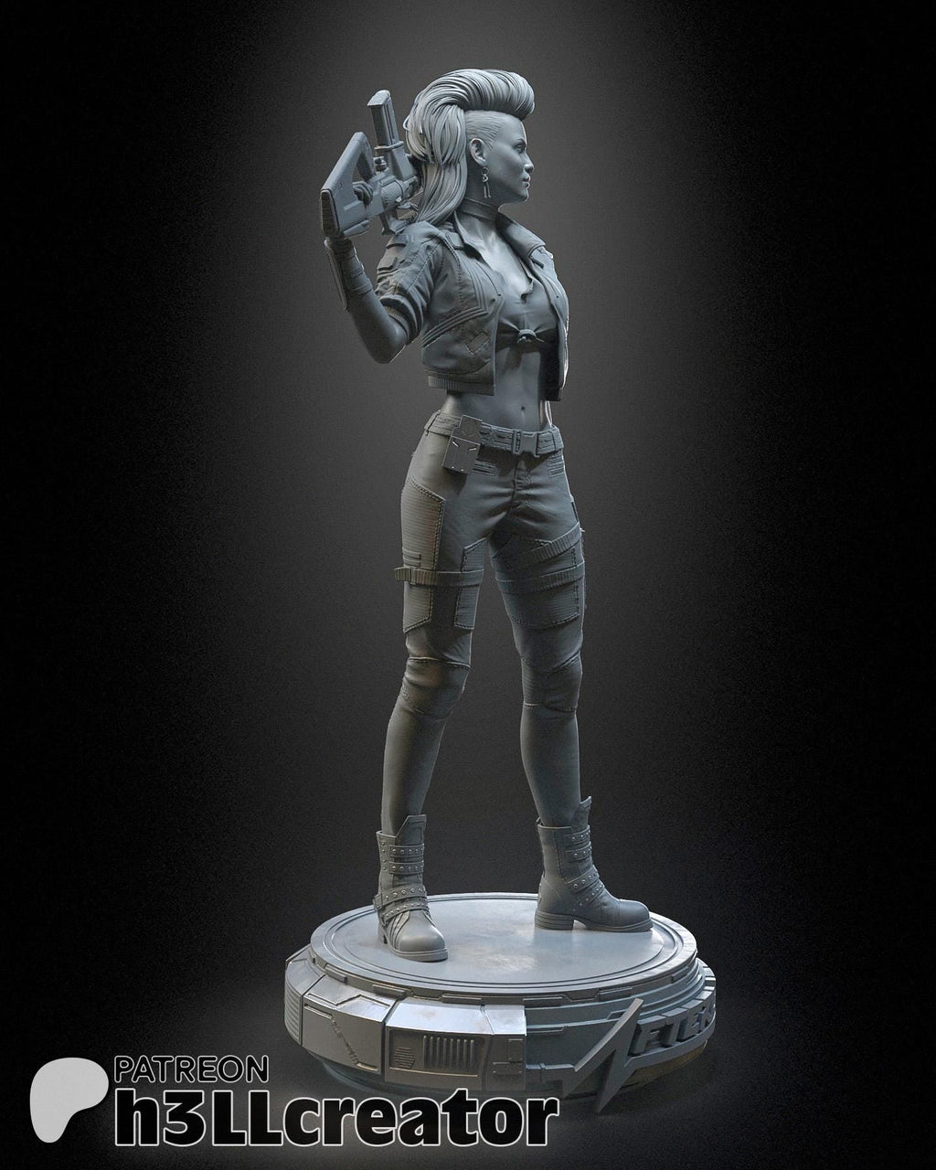 Rogue Amendiares from Cyberpunk 2077 (fan art) | Full Model or Bust | Miniature scale 1:12 | h3LL Creator | DIY Model Kit