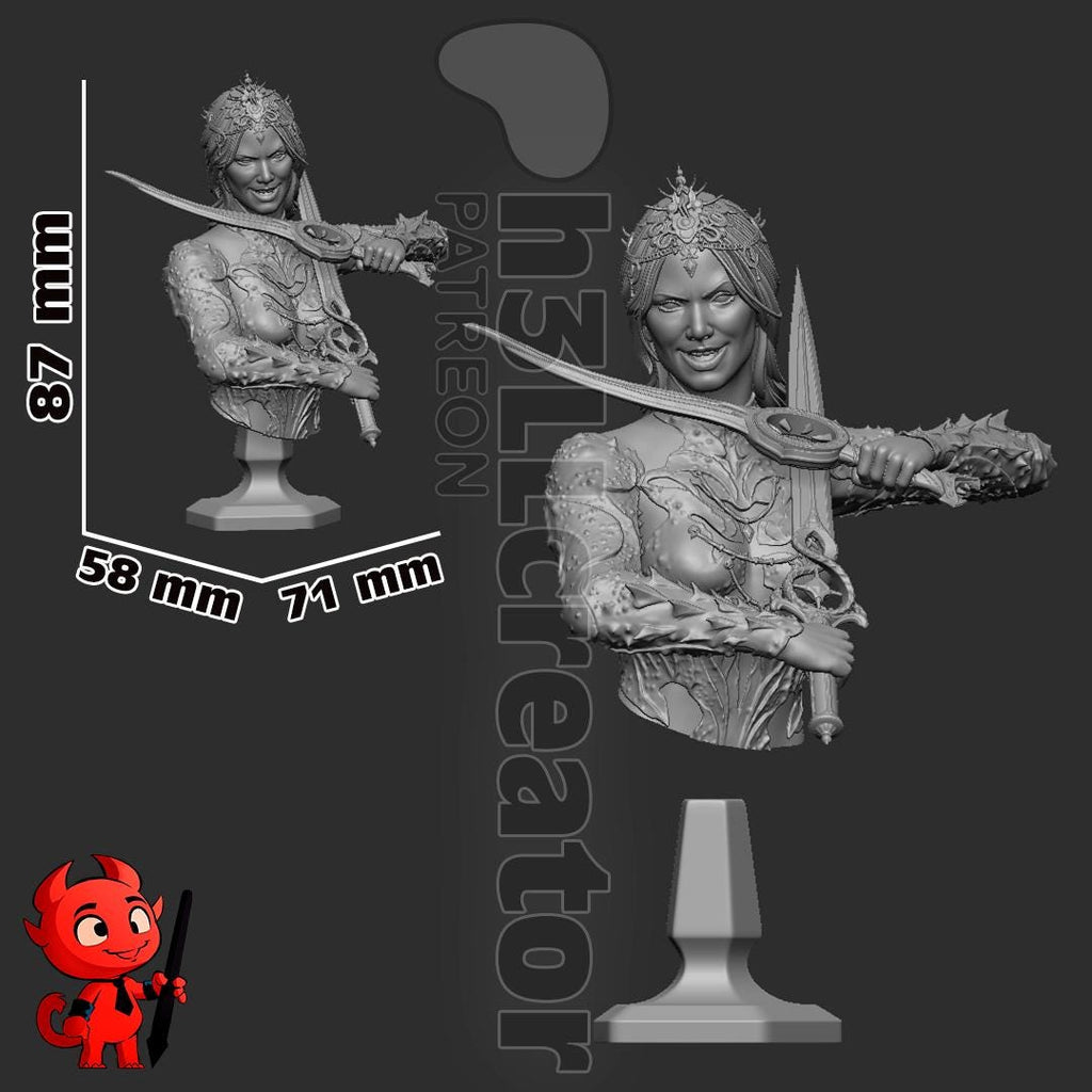 Orin from Baldur's Gate 3 (fan art) | Full Model or Bust | Miniature scale 1:12 | h3LL Creator | DIY Model Kit