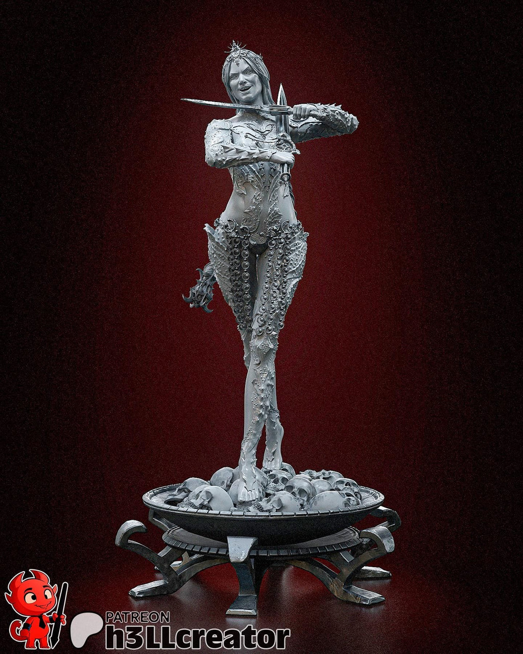 Orin from Baldur's Gate 3 (fan art) | Full Model or Bust | Miniature scale 1:12 | h3LL Creator | DIY Model Kit