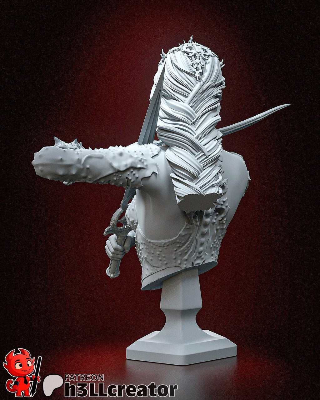 Orin from Baldur's Gate 3 (fan art) | Full Model or Bust | Miniature scale 1:12 | h3LL Creator | DIY Model Kit