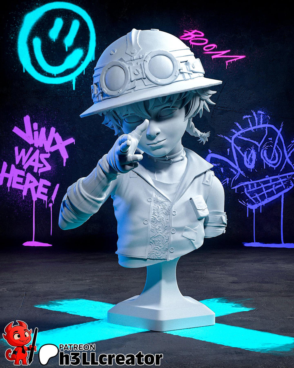 Isha from Arcane (fan art) | Full Model or Bust | Miniature scale 1:12 | h3LL Creator | DIY Model Kit