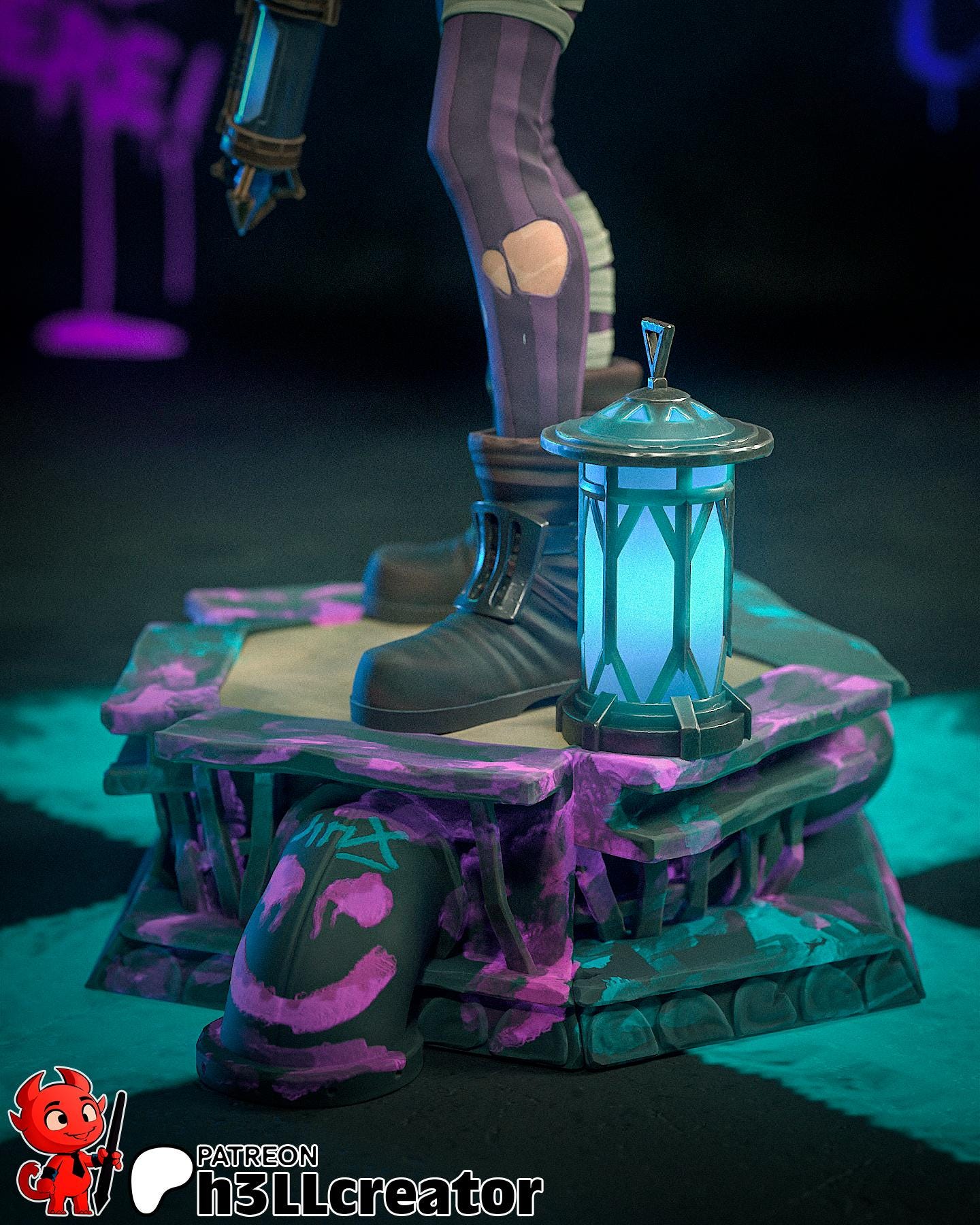 Isha from Arcane (fan art) | Full Model or Bust | Miniature scale 1:12 | h3LL Creator | DIY Model Kit