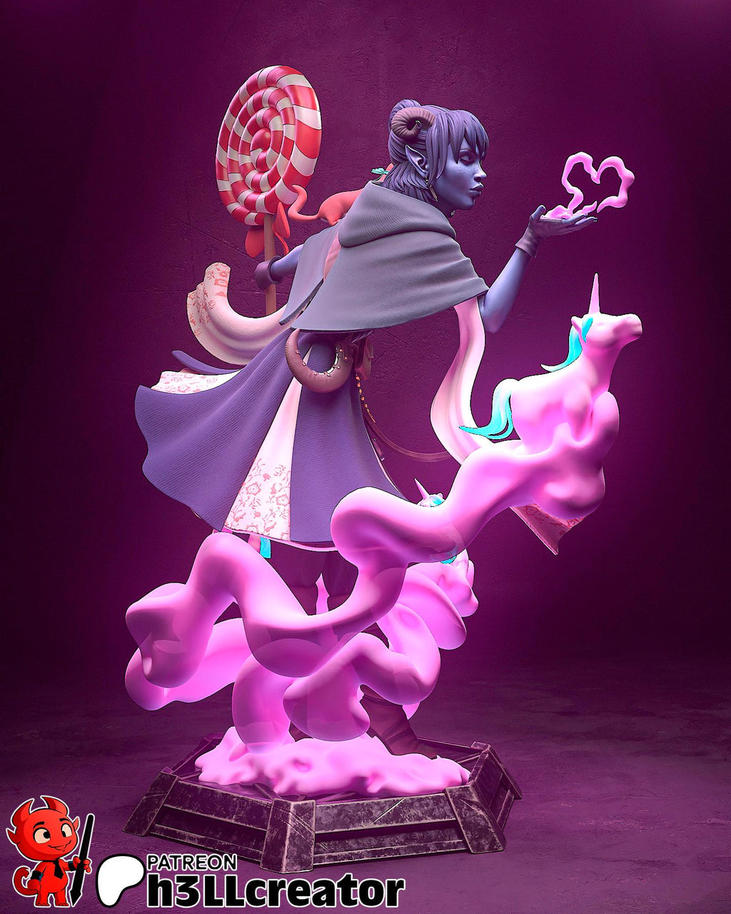 Jester Lavorre from Critical Role - Mighty Nein (fan art) | Miniature scale 1:15 | h3LL Creator | DIY Model Kit