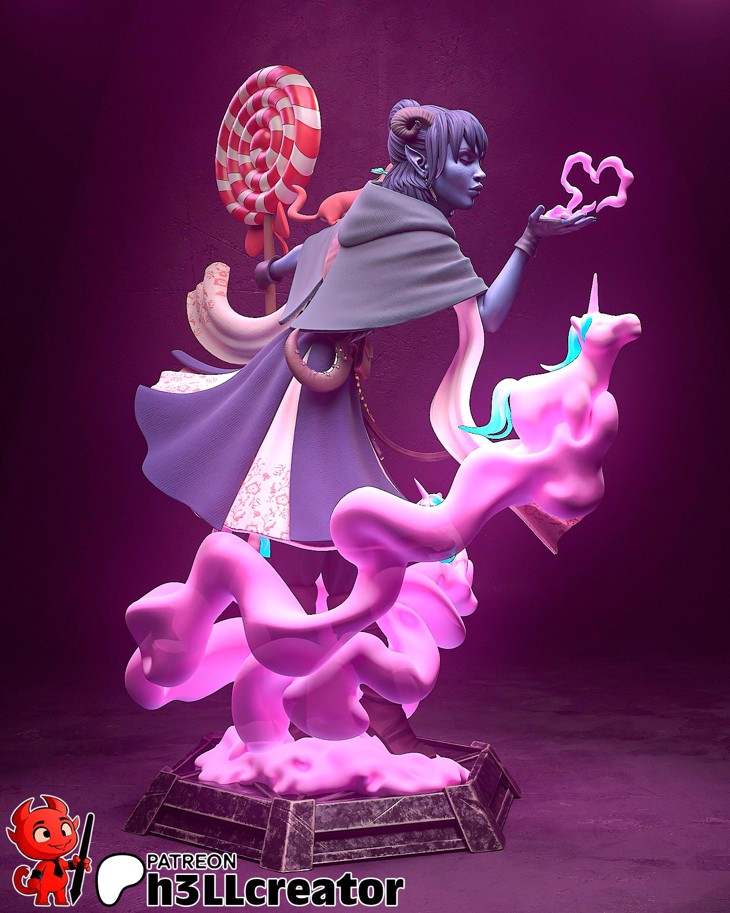 Jester Lavorre from Critical Role - Mighty Nein (fan art) | Miniature scale 1:15 | h3LL Creator | DIY Model Kit