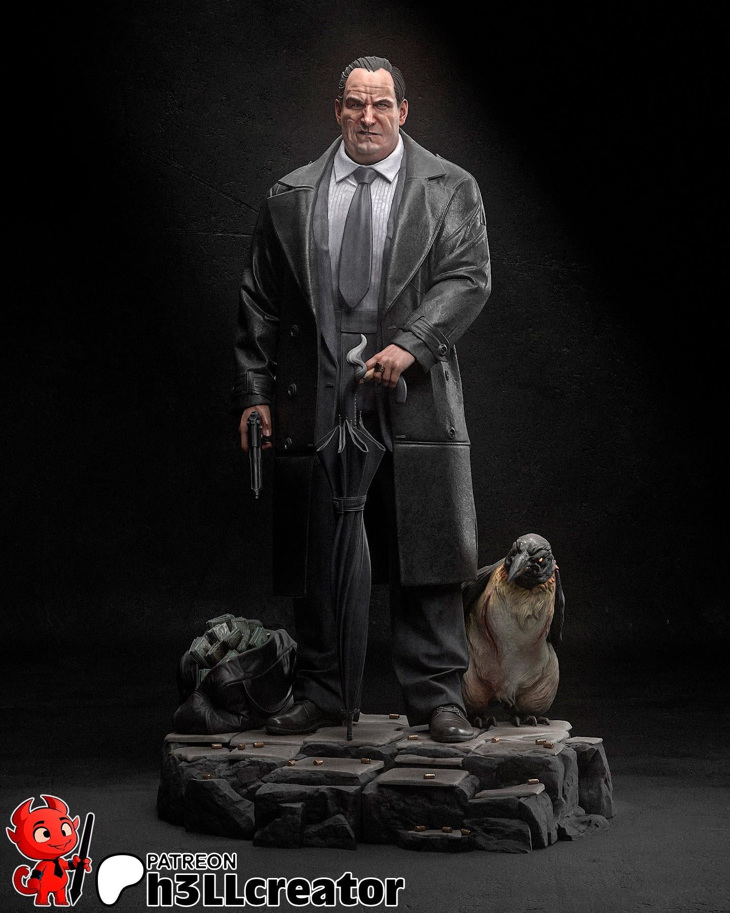 Oswald "Oz" Cobb from The Penguin (TV series) (fan art) | Full Model or Bust | Miniature scale 1:12 | h3LL Creator | DIY Model Kit