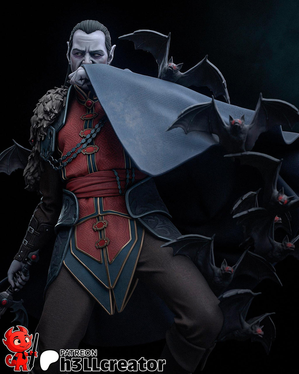 Strahd von Zarovich from The Curse of Strahd (fan art) | Full Model or Bust | Miniature scale 1:12 | h3LL Creator | DIY Model Kit