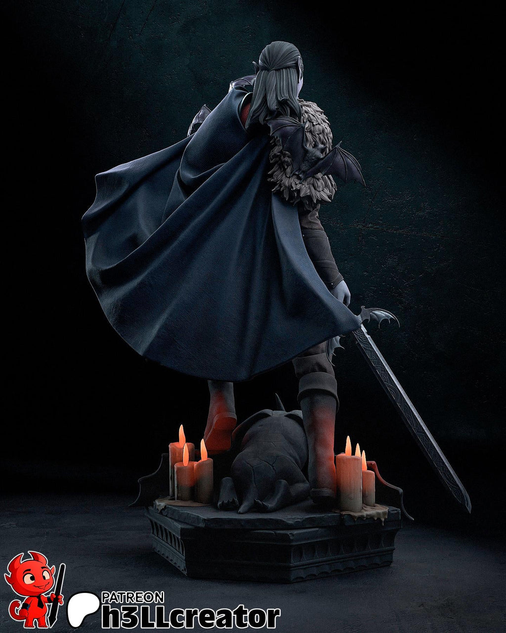 Strahd von Zarovich from The Curse of Strahd (fan art) | Full Model or Bust | Miniature scale 1:12 | h3LL Creator | DIY Model Kit